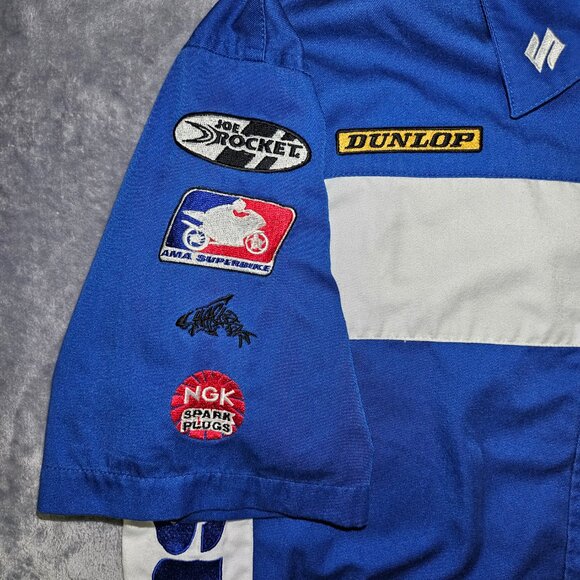 JOE ROCKET TEAM SUZUKI YOSHIMURA BUTTON UP SHIRT Men's LG Embroidery and Patches - Picture 3 of 12